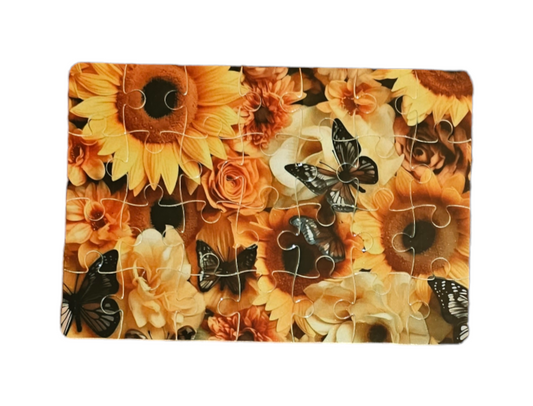 Sunflower with Butterflies Puzzle